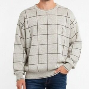 Fairway Sport Mens Golf Sweater XL Crew Neck Stealth Wealth Country Club Chic